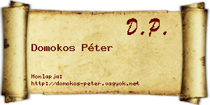 Domokos Péter névjegykártya