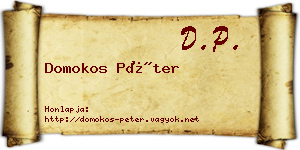 Domokos Péter névjegykártya